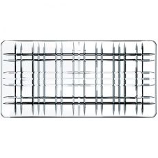  Square Rectangular Lead-Free Crystal Platter, 28cm