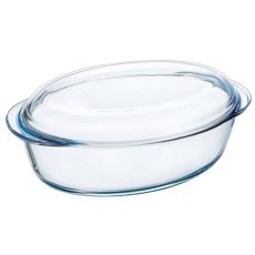 Essentials Oval Casserole Dish With Lid, 4 Litre