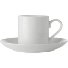 White Basics Straight Espresso Cup & Saucer
