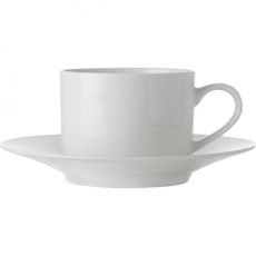 White Basics Straight Cup & Saucer