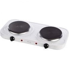 Double Solid Hot Plate, White
