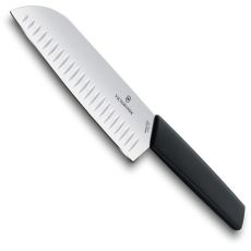 Swiss Modern Santoku Knife with Fluted Blade Edge, 17cm
